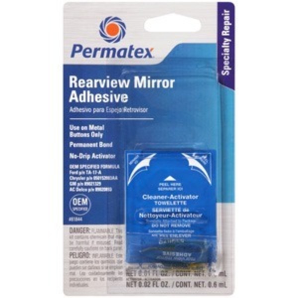 Permatex Rearview mirror adhesive 2 part kit carded 81844 | Zoro